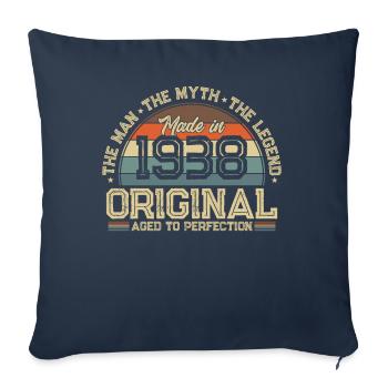 Legendary vintage 1938 - Sofa pillowcase 17,3'' x 17,3'' (45 x 45 cm) - navy - Front