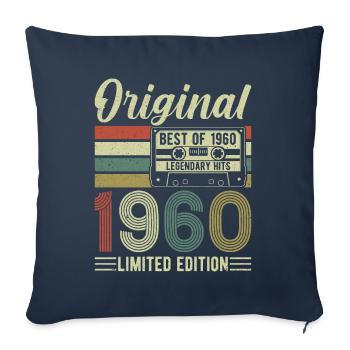 1960 - A legendary year - Sofa pillowcase 17,3'' x 17,3'' (45 x 45 cm) - navy - Front