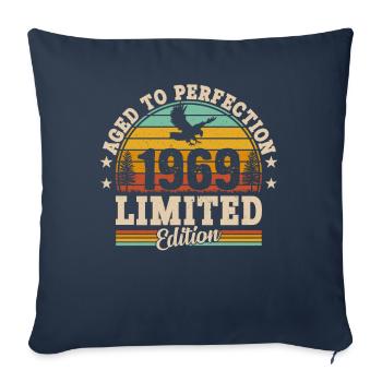 1969 - A legendary year - Sofa pillowcase 17,3'' x 17,3'' (45 x 45 cm) - navy - Front