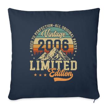 Iconic 2006 Birthday Shirt - Sofa pillowcase 17,3'' x 17,3'' (45 x 45 cm) - navy - Front