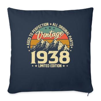 86 Years Birthday Vintage Retro 1938 - Sofa pillowcase 17,3'' x 17,3'' (45 x 45 cm) - navy - Front