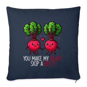You make my heart beat faster Beetroot - Sofa pillowcase 17,3'' x 17,3'' (45 x 45 cm) - navy - Front