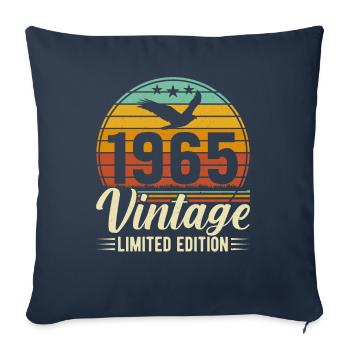 Légendaire 59e anniversaire 1965 - Housse de coussin décorative 45 x 45 cm - bleu marine - Devant
