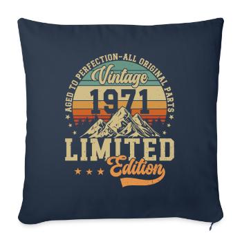 Legendary 53rd birthday 1971 - Sofa pillowcase 17,3'' x 17,3'' (45 x 45 cm) - navy - Front