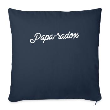 Papa-radox Chic - Housse de coussin décorative 45 x 45 cm - bleu marine - Devant
