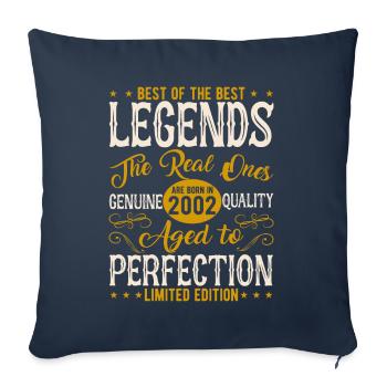Vintage 2002 Birthday Gift - Sofa pillowcase 17,3'' x 17,3'' (45 x 45 cm) - navy - Front