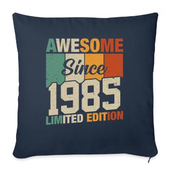 Millésime 1985 Anniversaire - Housse de coussin décorative 45 x 45 cm - bleu marine - Devant