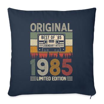 1985 Elegant 39th anniversary - Sofa pillowcase 17,3'' x 17,3'' (45 x 45 cm) - navy - Front