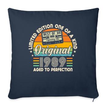 Millésime 1989 Légendes - Housse de coussin décorative 45 x 45 cm - bleu marine - Devant
