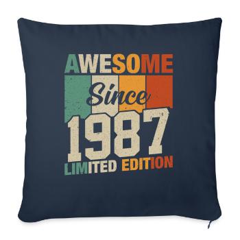 Légendes de 1987 - Housse de coussin décorative 45 x 45 cm - bleu marine - Devant