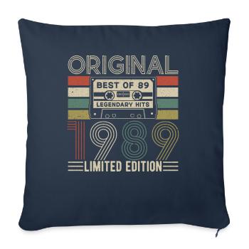 Legends of the year 1989 - Sofa pillowcase 17,3'' x 17,3'' (45 x 45 cm) - navy - Front