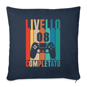 Niveau 8 Terminé - Housse de coussin décorative 45 x 45 cm - bleu marine - Devant