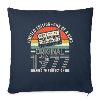 Born In 1977 Birthday 1977 Vintage 1977 - Sofa pillowcase 17,3'' x 17,3'' (45 x 45 cm) - navy - Front