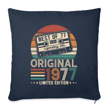 Born In 1977 Birthday 1977 Vintage 1977 - Sofa pillowcase 17,3'' x 17,3'' (45 x 45 cm) - navy - Front