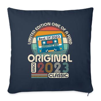 Vintage Anniversary 2023 - Sofa pillowcase 17,3'' x 17,3'' (45 x 45 cm) - navy - Front