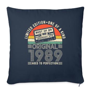 Millésime 1989 Légendes - Housse de coussin décorative 45 x 45 cm - bleu marine - Devant