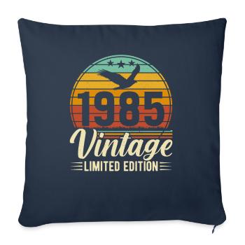 Retro Birthday Anniversary 39 Years 1985 - Sofa pillowcase 17,3'' x 17,3'' (45 x 45 cm) - navy - Front