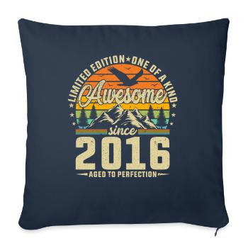 Creative 2016 Vintage Retro Design - Sofa pillowcase 17,3'' x 17,3'' (45 x 45 cm) - navy - Front