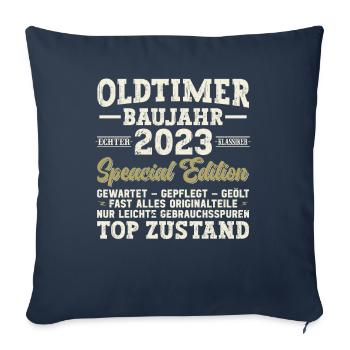Vintage 2023 Best of 2023 - 2 Year Old Birthday - Sofa pillowcase 17,3'' x 17,3'' (45 x 45 cm) - navy - Front