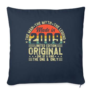MANUFACTURED IN 2009 - Sofa pillowcase 17,3'' x 17,3'' (45 x 45 cm) - navy - Front