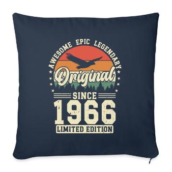 Unique 1966 Vintage Vintage Retro Design - Sofa pillowcase 17,3'' x 17,3'' (45 x 45 cm) - navy - Front