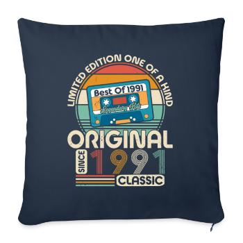 Originals 1991 Vintage Vintage Retro Design - Sofa pillowcase 17,3'' x 17,3'' (45 x 45 cm) - navy - Front