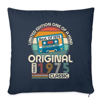 Fresh 1975 Vintage Vintage Retro Design - Sofa pillowcase 17,3'' x 17,3'' (45 x 45 cm) - navy - Front