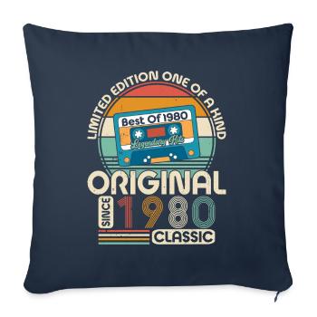 Originals 1980s Vintage Vintage Retro - Sofa pillowcase 17,3'' x 17,3'' (45 x 45 cm) - navy - Front