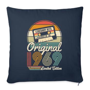 Vintage 1969: Original Retro Birthday Gift - Sofakissenbezug 45 x 45 cm - Navy - Vorne