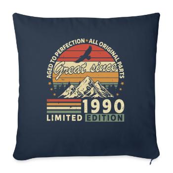 Vintage 1990 Birthday - Sofakissenbezug 45 x 45 cm - Navy - Vorne