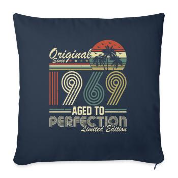 Legendary 1969 Vintage Birthday - Sofakissenbezug 45 x 45 cm - Navy - Vorne