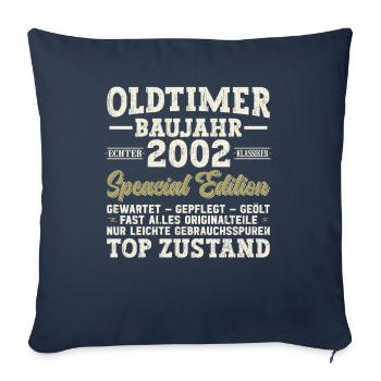 Vintage 2002 - Legendary Birth Year - Sofakissenbezug 45 x 45 cm - Navy - Vorne