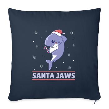 Les dents du Père Noël - Housse de coussin décorative 45 x 45 cm - bleu marine - Devant