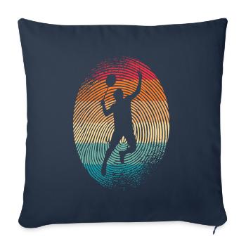 Badminton Player Fingerprint Badminton Badminton - Sofa pillowcase 17,3'' x 17,3'' (45 x 45 cm) - navy - Front