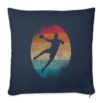Handballspieler Handballer Fingerabdruck Handball - Sofakissenbezug 45 x 45 cm - Navy - Vorne