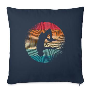 Parkour Freerunning Fingerprint Parkour Runner - Housse de coussin décorative 45 x 45 cm - bleu marine - Devant
