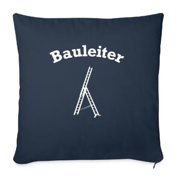 Chef de chantier chantier drôle - Housse de coussin décorative 45 x 45 cm - bleu marine - Devant