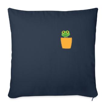 Salamandre dans la poche de poitrine Salamandre dans la poche - Housse de coussin décorative 45 x 45 cm - bleu marine - Devant