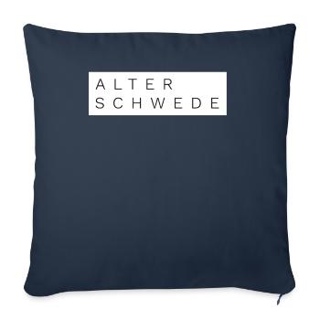 Vieux suédois Fun Design - Housse de coussin décorative 45 x 45 cm - bleu marine - Devant