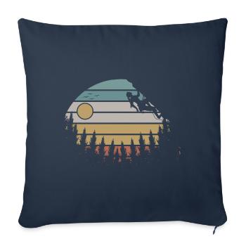 Retro Climbing Girls Climber Bouldering - Sofa pillowcase 17,3'' x 17,3'' (45 x 45 cm) - navy - Front