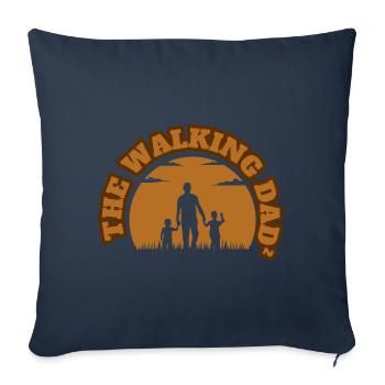 Le père qui marche² 2 fils Brown - Housse de coussin décorative 45 x 45 cm - bleu marine - Devant