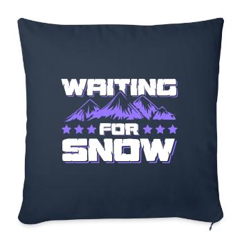 Schnee snow ski - Sofakissenbezug 45 x 45 cm - Navy - Vorne