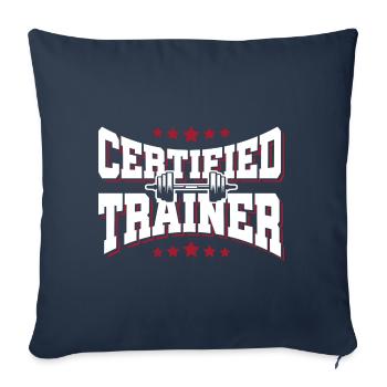 Coach coach - Housse de coussin décorative 45 x 45 cm - bleu marine - Devant