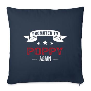 Promoted To Poppy Again Pregnancy Announce - Sofa pillowcase 17,3'' x 17,3'' (45 x 45 cm) - navy - Front