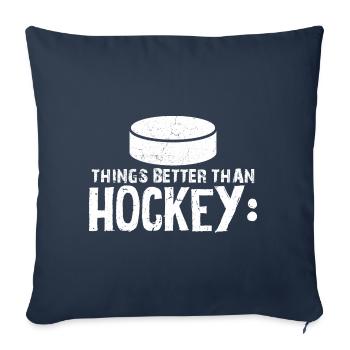 Entraîneur de hockey sur glace Joueurs de hockey sur glace Hockey sur glace Schl - Housse de coussin décorative 45 x 45 cm - bleu marine - Devant