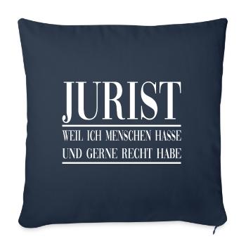 Jurist - Sofakissenbezug 45 x 45 cm - Navy - Vorne