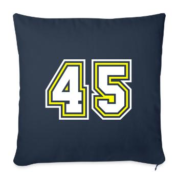 45 number symbol - Sofa pillowcase 17,3'' x 17,3'' (45 x 45 cm) - navy - Front
