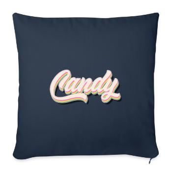 Candy lettering Retro - Sofa pillowcase 17,3'' x 17,3'' (45 x 45 cm) - navy - Front