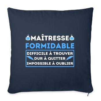 MAÎTRESSE FORMIDABLE DIFFICILE À QUITTE - Housse de coussin décorative 45 x 45 cm - bleu marine - Devant