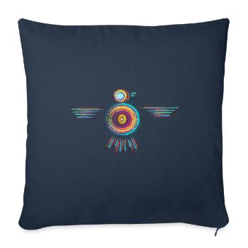 Colorful bird - Sofa pillowcase 17,3'' x 17,3'' (45 x 45 cm) - navy - Front